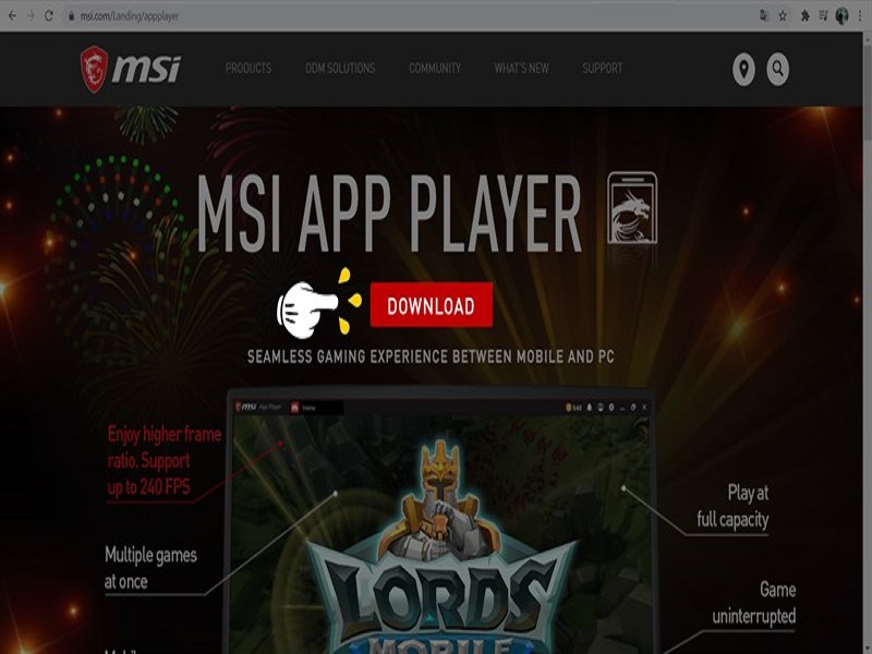 Giao diện trang chủ MSI App