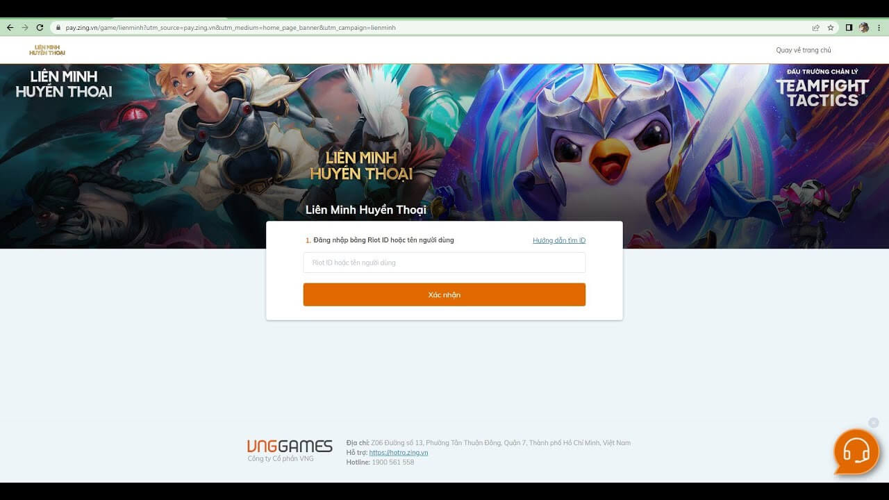 Hướng dẫn chi tiết cách nạp Liên Minh Huyền Thoại VNG 7 Nạp LMHT qua trang nạp thẻ ZingPay