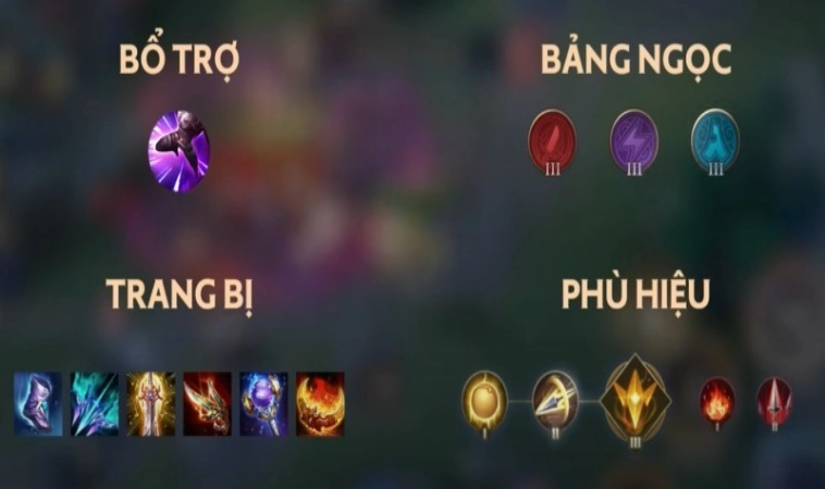 Bảng ngọc chi tiết dành cho tướng Erin