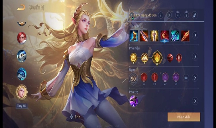 Cách lên đồ Erin damage mạnh nhất mùa giải
