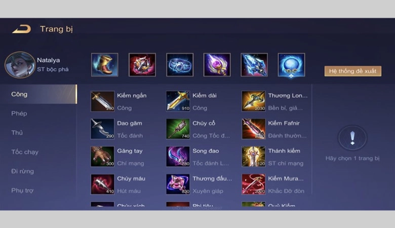 Cách Lên Đồ Natalya Trở Thành Nữ Tướng Pháp Sư Quyền Năng 5 Chi tiết cách lên đồ Natalya tăng phép tối đa